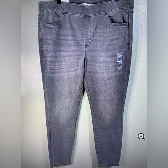 Sonoma All About Comfort Stretch Pull On Jeggings Gray Jean Pants Sz16W NWT - Picture 1 of 11